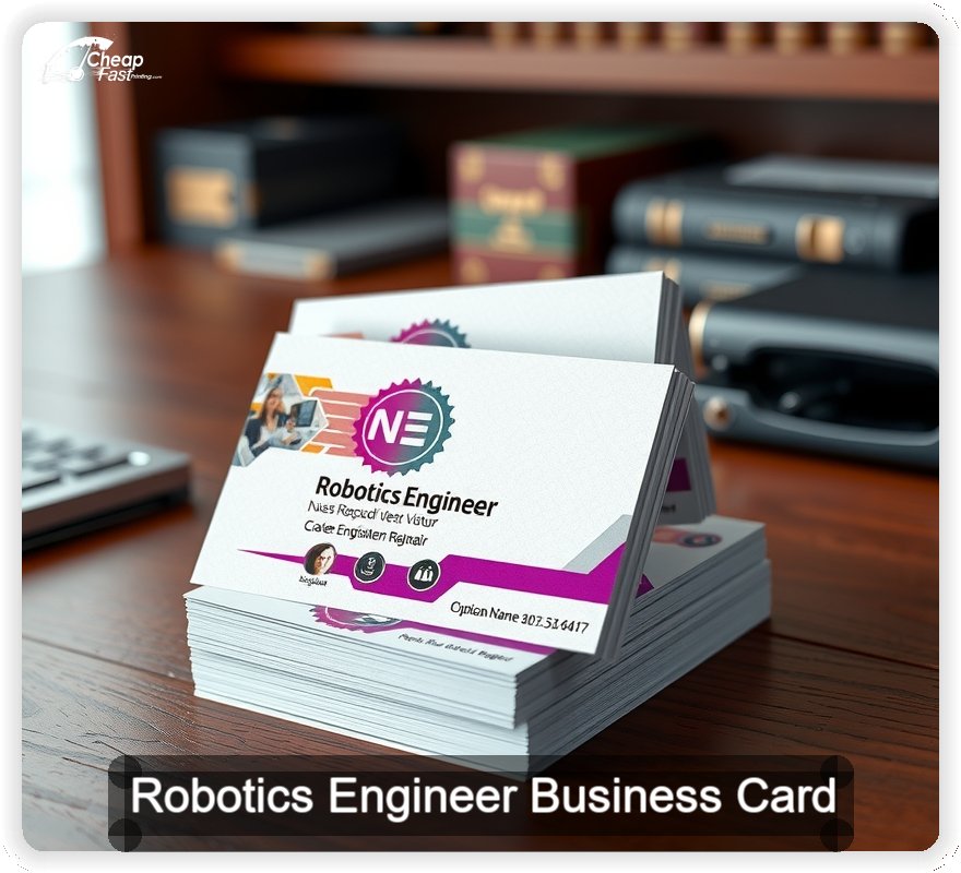 Robotics Engineer business card design sample