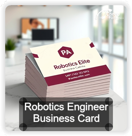 Robotics Engineer business card design sample