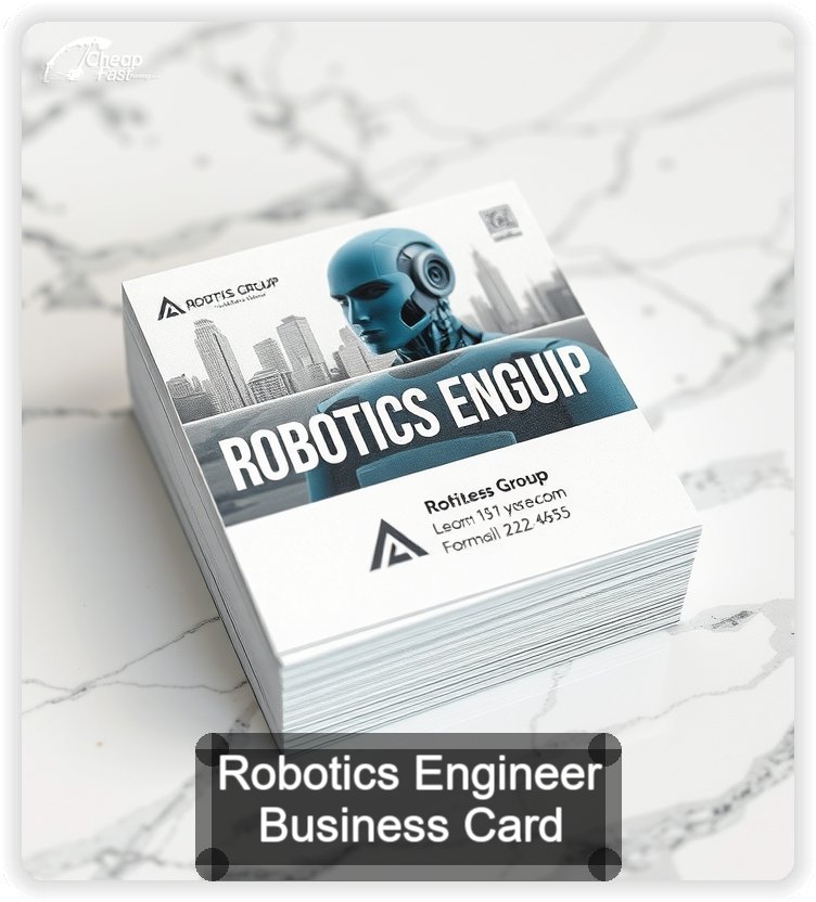 Robotics Engineer business card design sample