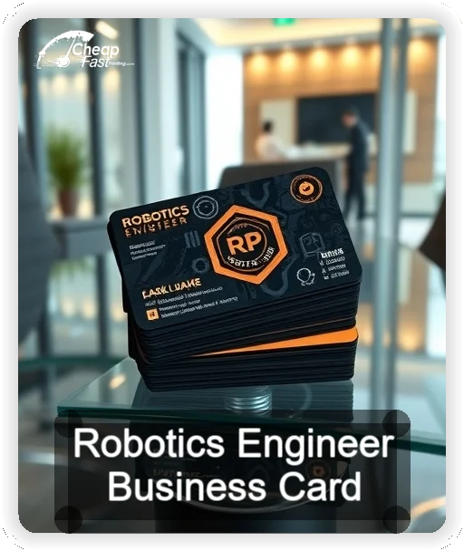Robotics Engineer business card design sample