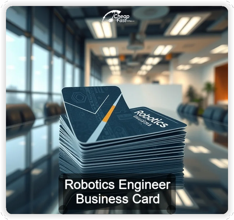 Robotics Engineer business card design sample