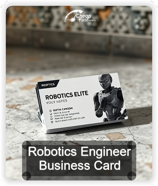 Robotics Engineer business card design sample