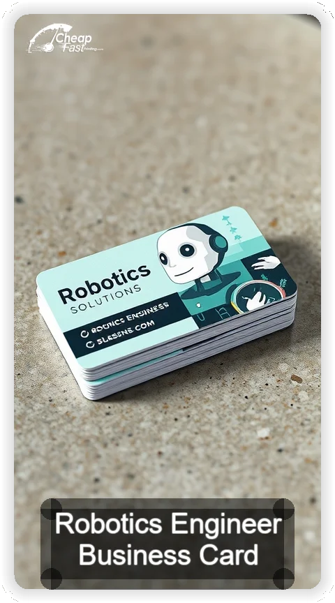 Robotics Engineer business card design sample