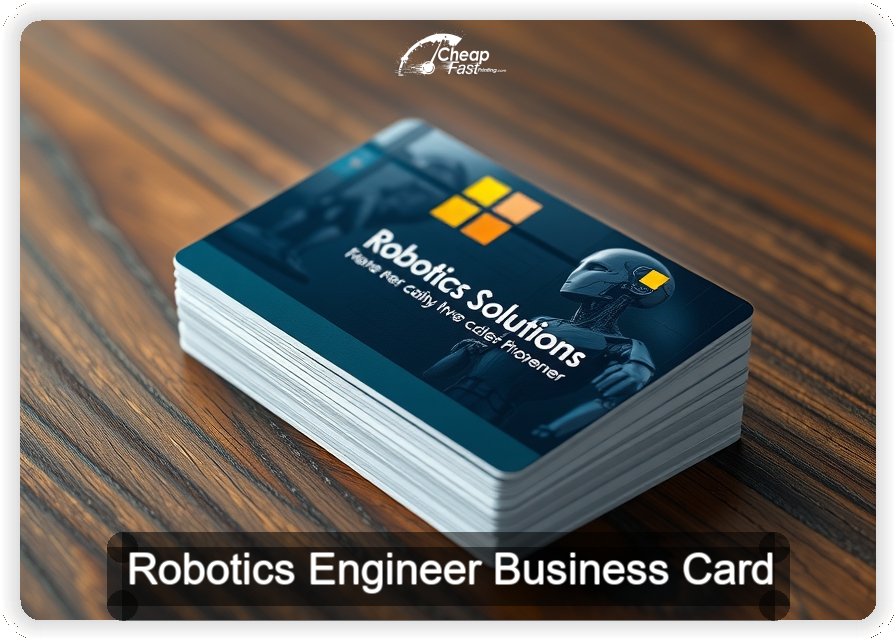 Robotics Engineer business card design sample