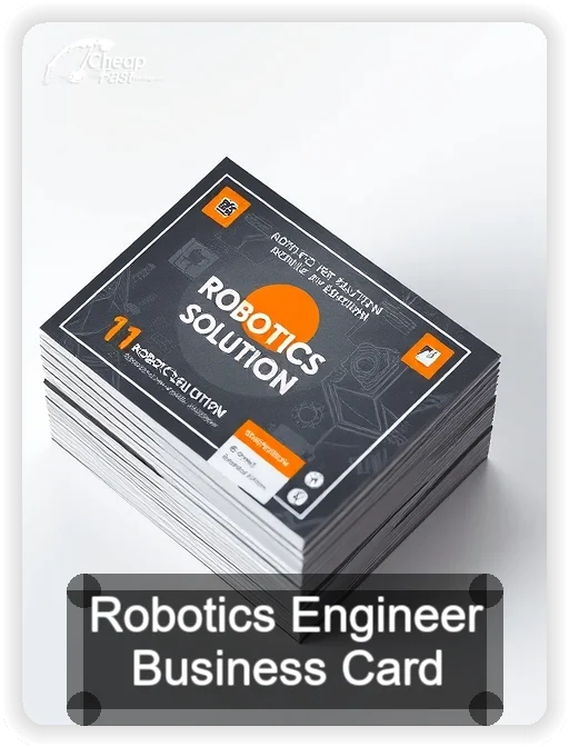 Robotics Engineer business card design sample