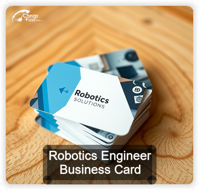 Robotics Engineer business card design sample