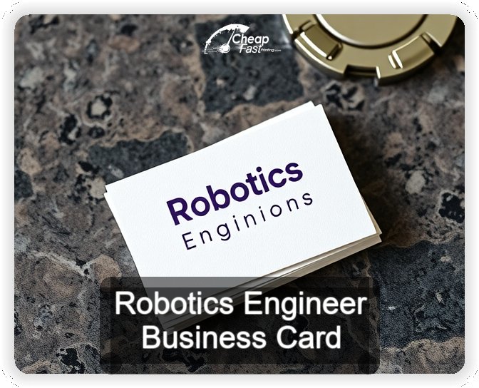 Robotics Engineer business card design sample