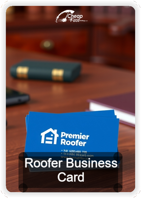Roofer business card design sample