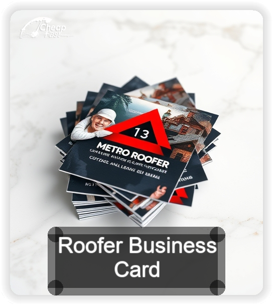 Roofer business card design sample