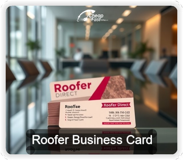 Roofer business card design sample