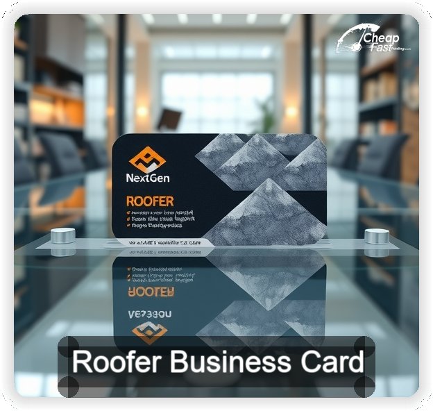 Roofer business card design sample
