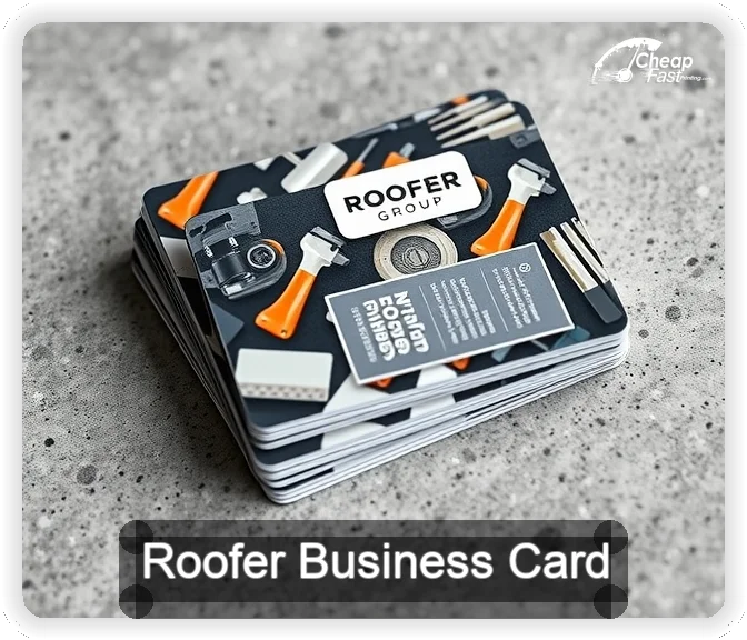 Roofer business card design sample