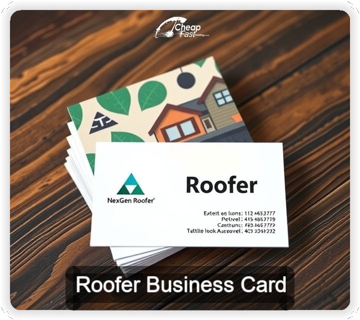 Roofer business card design sample