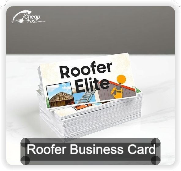 Roofer business card design sample