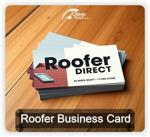Roofer business card design sample