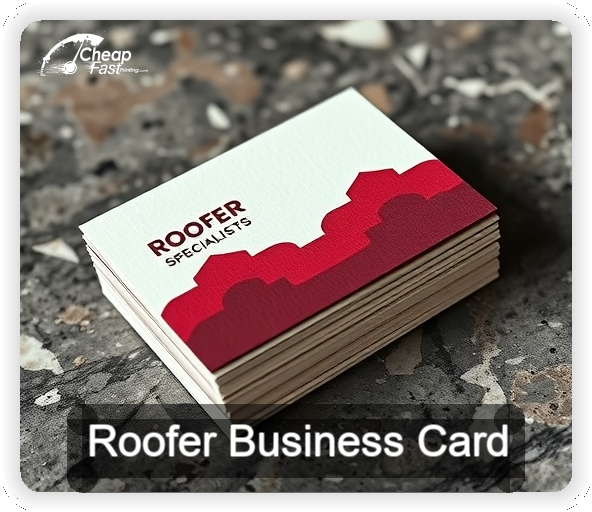 Roofer business card design sample