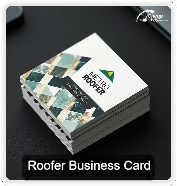 Roofer business card design sample