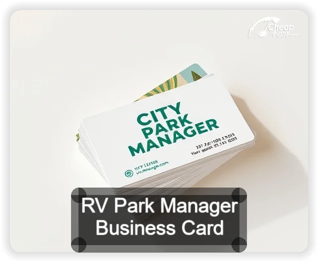 Rv Park Manager business card design sample