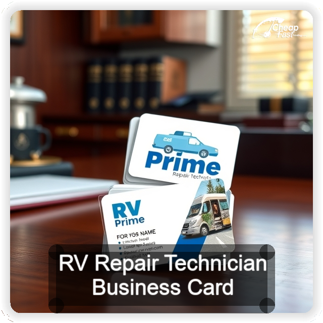 Rv Repair Technician business card design sample