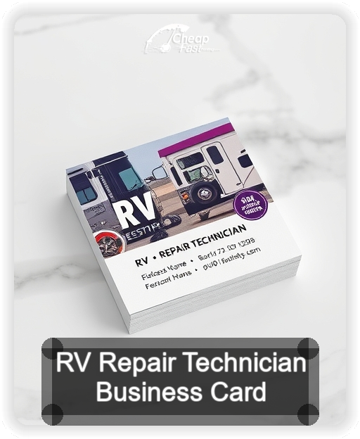 Rv Repair Technician business card design sample