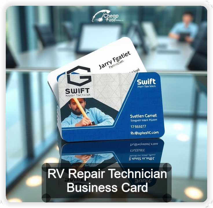 Rv Repair Technician business card design sample
