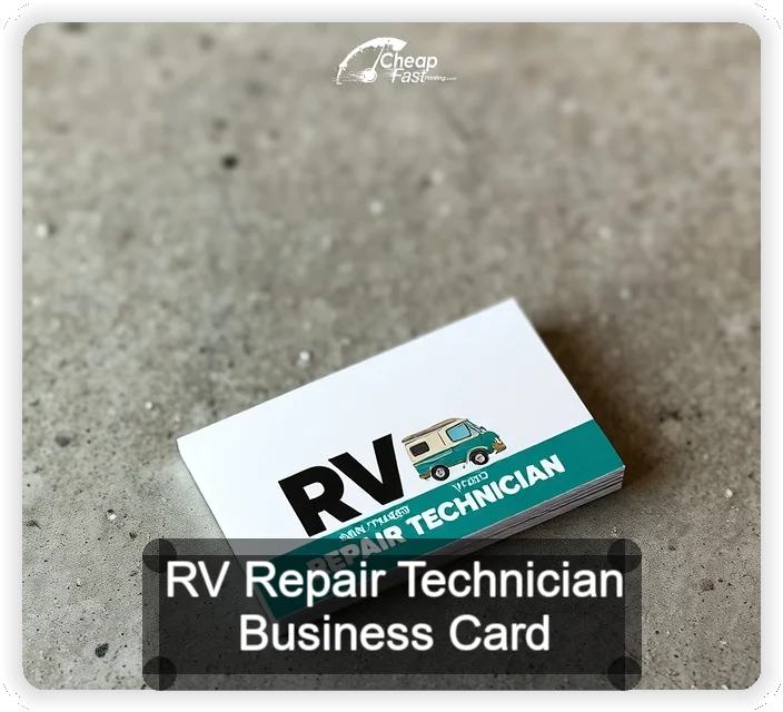 Rv Repair Technician business card design sample