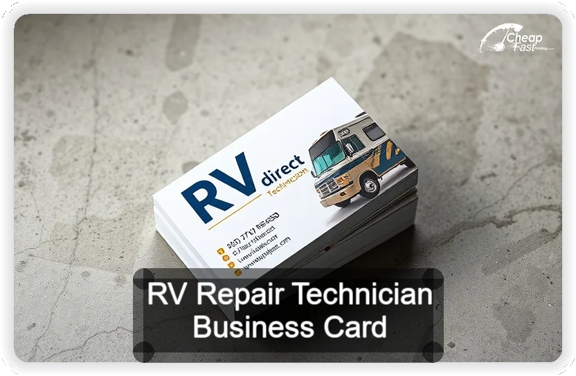 Rv Repair Technician business card design sample