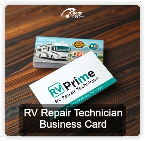 Rv Repair Technician business card design sample