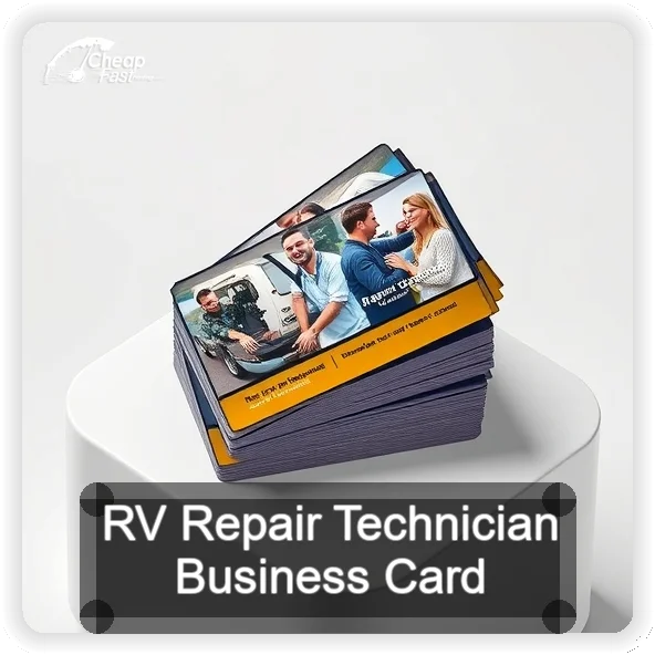 Rv Repair Technician business card design sample