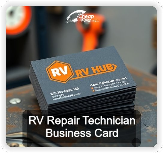 Rv Repair Technician business card design sample