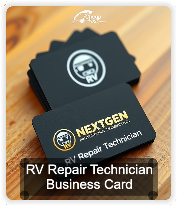 Rv Repair Technician business card design sample