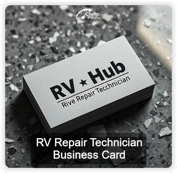Rv Repair Technician business card design sample