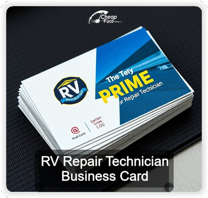 Rv Repair Technician business card design sample
