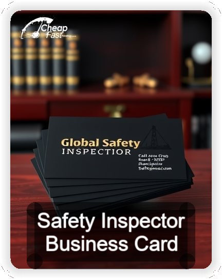Safety Inspector business card design sample