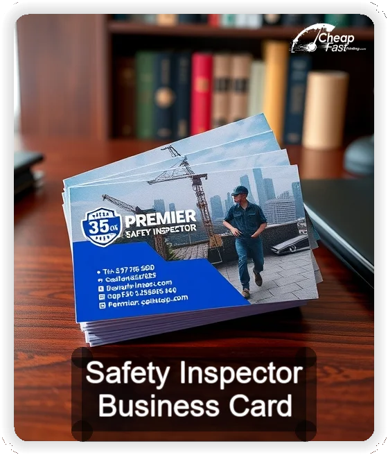 Safety Inspector business card design sample