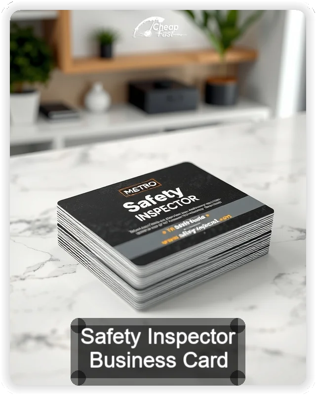 Safety Inspector business card design sample