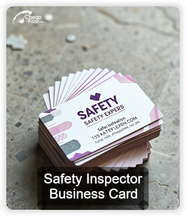 Safety Inspector business card design sample