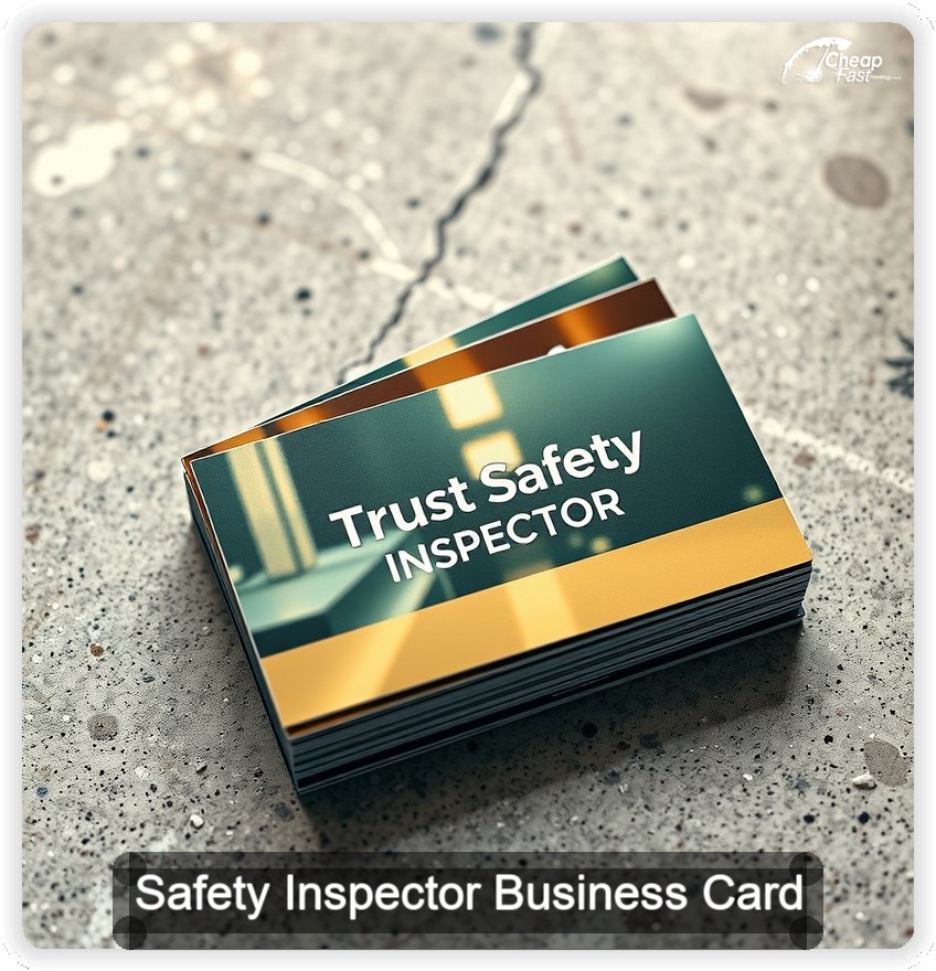 Safety Inspector business card design sample
