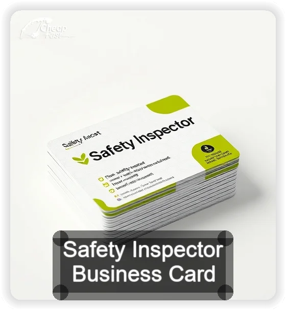 Safety Inspector business card design sample