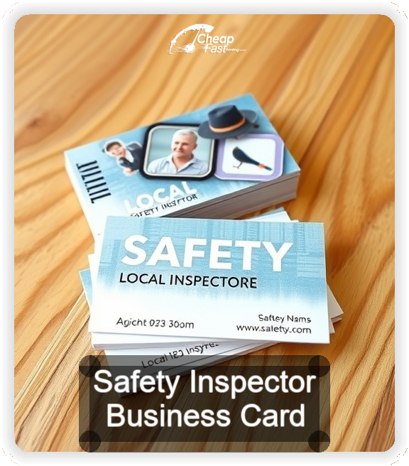 Safety Inspector business card design sample