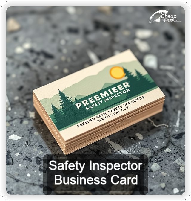 Safety Inspector business card design sample