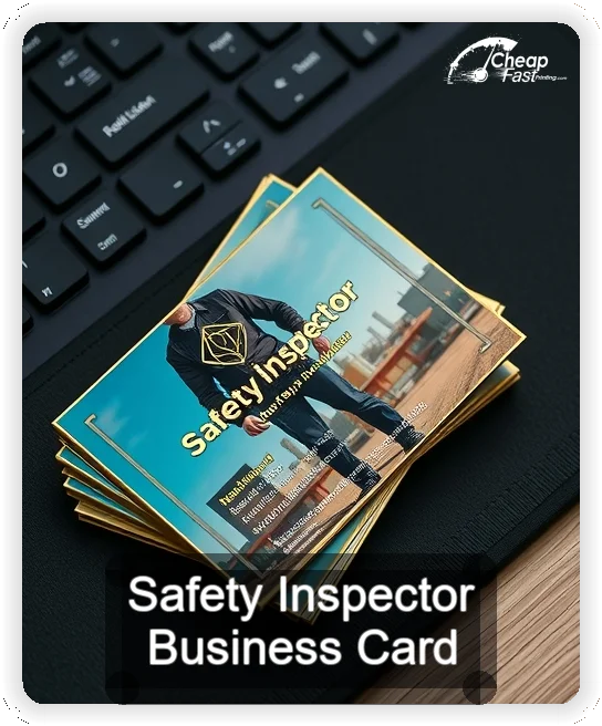 Safety Inspector business card design sample