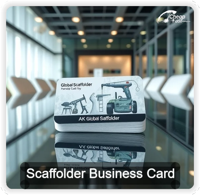 Scaffolder business card design sample
