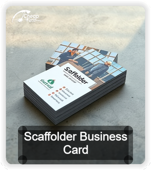 Scaffolder business card design sample