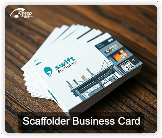 Scaffolder business card design sample