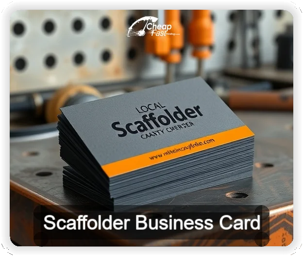 Scaffolder business card design sample