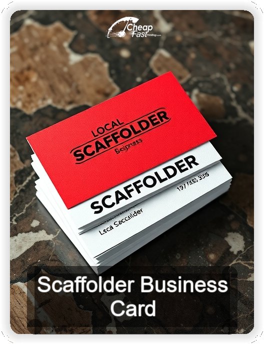 Scaffolder business card design sample