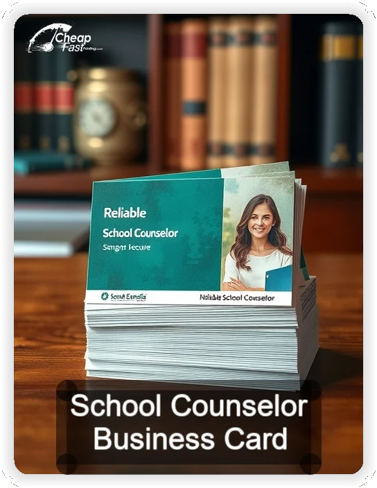 School Counselor business card design sample