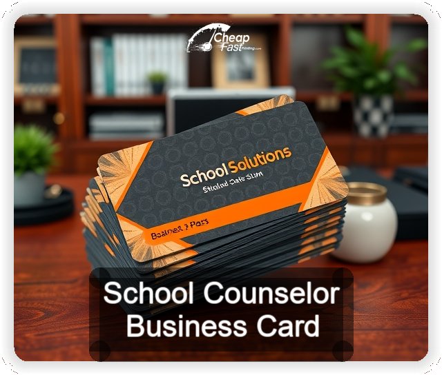 School Counselor business card design sample
