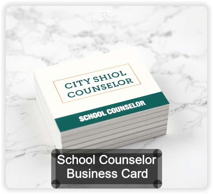 School Counselor business card design sample